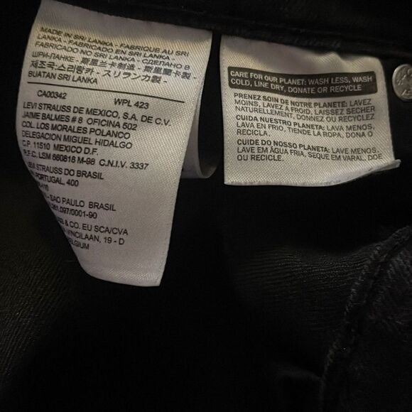 Levi’s 505 straight leg denim black jeans 8 - Picture 9 of 10
